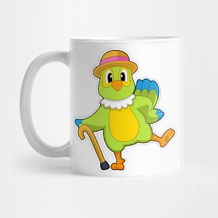 Parrot Pensioner Walking stick Mug